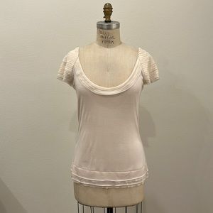 Diane Von Furstenberg Blush Cap Sleeve Top Size Small